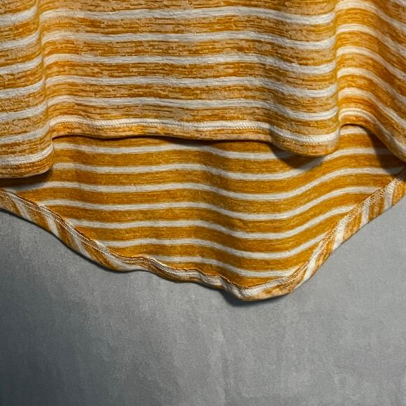 Market & Spruce Yellow Striped Short Sleeve Shirt New XS - Picture 4 of 6